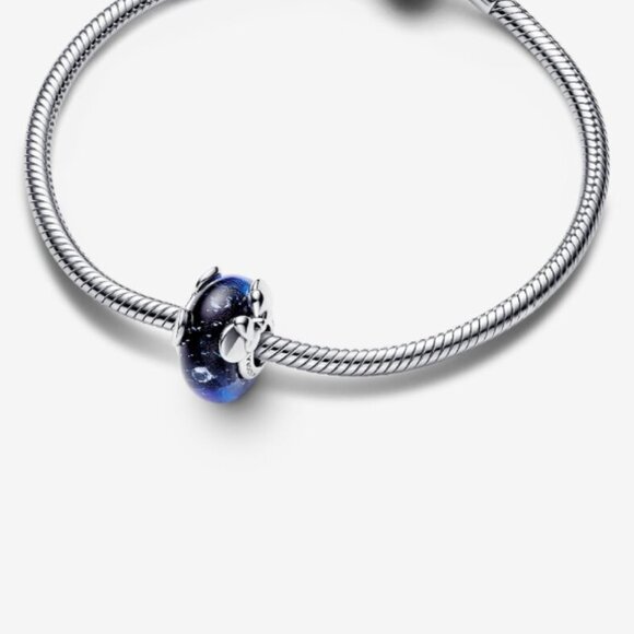 Pandora Disney Blue Murano Glass Charm - Picture 3 of 16